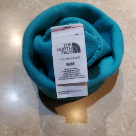 The North Face Turquoise Stocking Hat Beanie - Picture 2 of 2